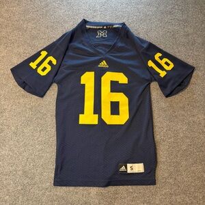 Adidas Michigan Wolverines Football Jersey #16 Navy Blue Size S